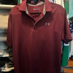 Under Armour Men's Burgundy Polo Shirt